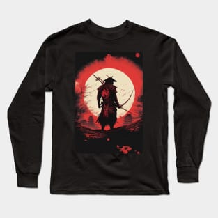 The Red Sun, a Symbol of Epic Warrior in Japanese Culture Long Sleeve T-Shirt